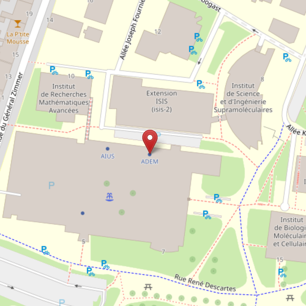 ADEM sur le campus centrale, dans le batiment de l'UFR